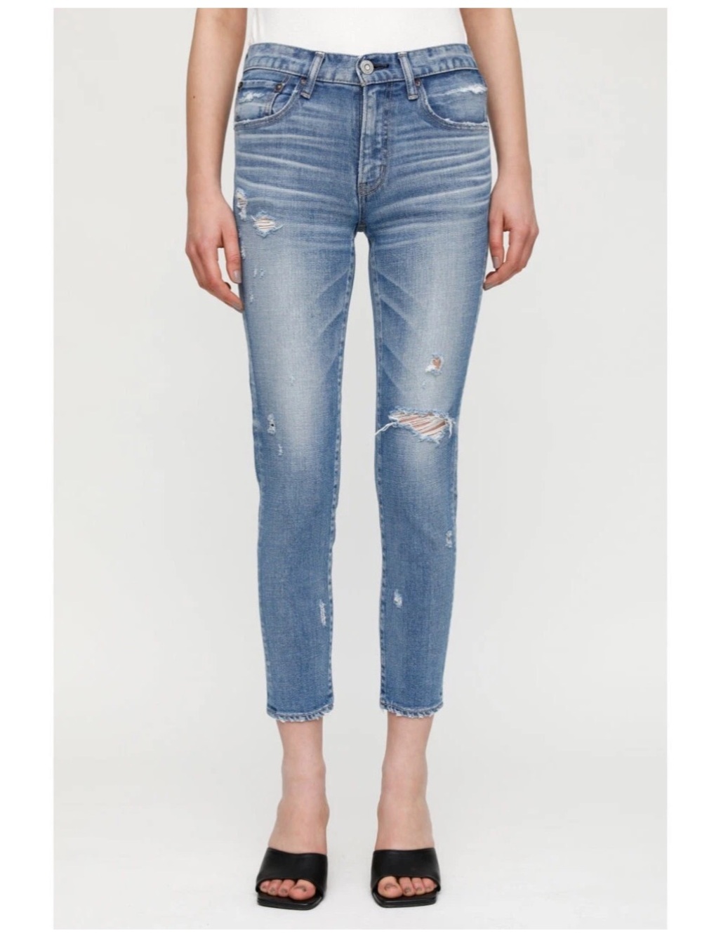 MOUSSY Vintage Blue Distressed Gleedsville Jeans 29